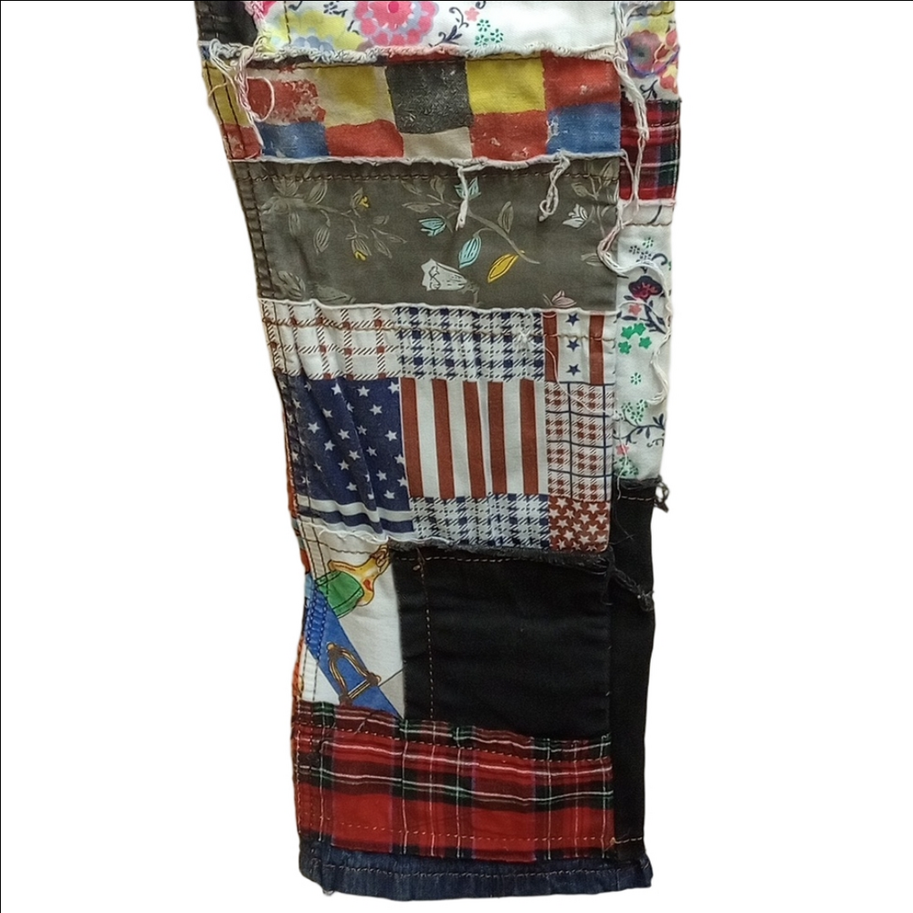 BIEPA MULTICOLORED MEN'S STRAIGHT JEANS WITH DIFFERENT FABRICS PATCHWORK ART - Picture 6 of 16